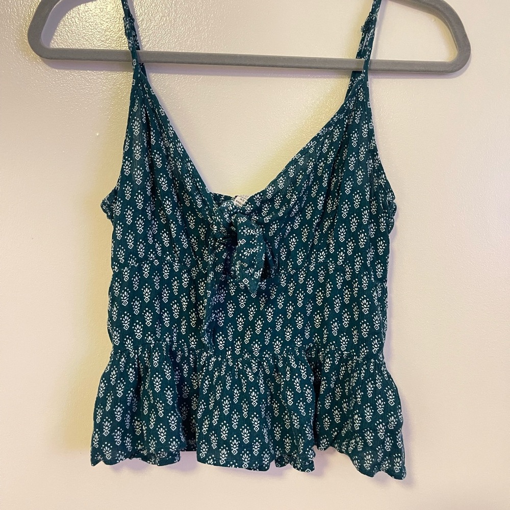 Cropped peplum tank top